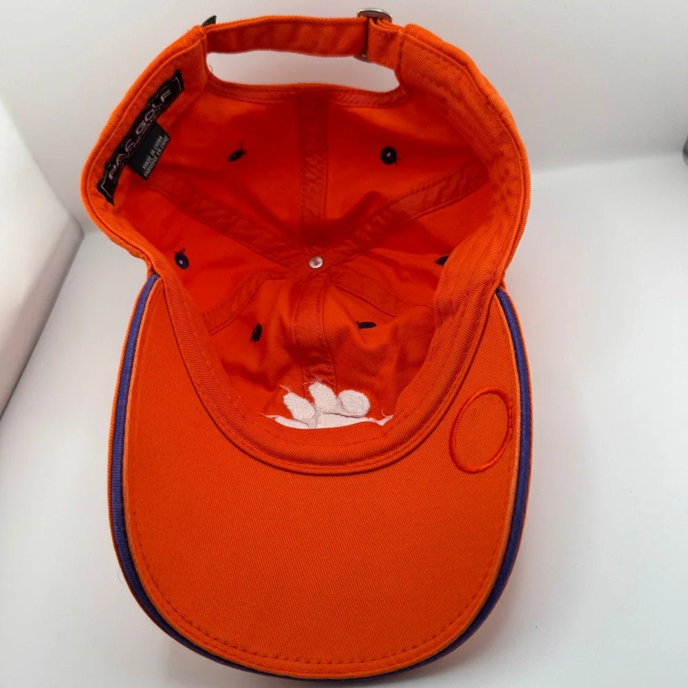 Pac Golf Clemson Tigers Hat Unisex OSFA Orange Excellent Embroidered Dad Cap